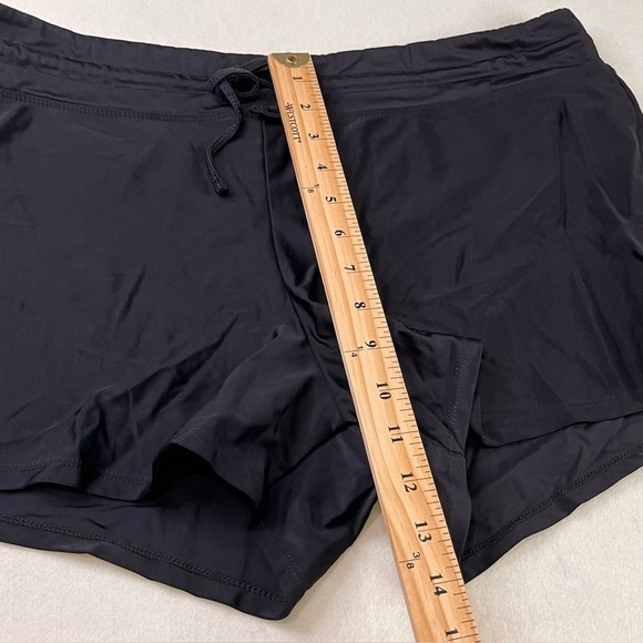 Aleumdr 3" Waistband Swimsuit Bottom Boy Shorts Swim short Black Size XL - Picture 3 of 8